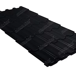 Металлочерепица квинта 0,5 Velur20 RAL 9005