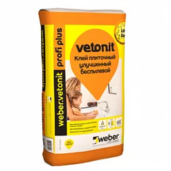 Клей плиточный улучшенный беспылевой weber.vetonit profi plus