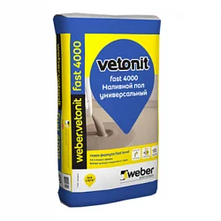 Универсальный наливной пол weber.vetonit fast 4000