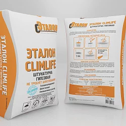 Эталон ClimLife штукатурка гипсовая серая ручная