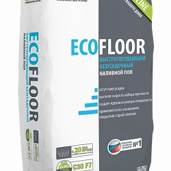 Пол наливной быстротвердеющий безусадочный Ecofloor Green line Dust free