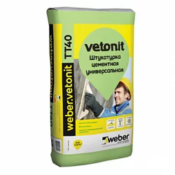 Штукатурка цементная универсальная weber.vetonit TT40