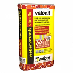 Клей плиточный эластичный и высокодеформативный weber.vetonit ultra fix