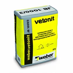 Безусадочный быстротвердеющий раствор weber.vetonit JB 1000/3