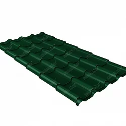 Металлочерепица камея 0,5 Velur20 RAL 6005