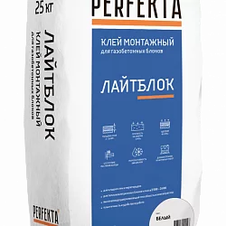 Клей монтажный Лайтблок белый 25 кг