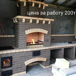 Кирпичный камин для дачи