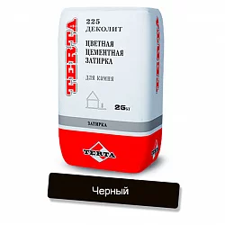 Затирка цементная Terta Деколит чёрный