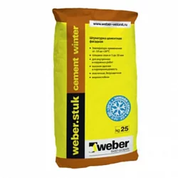 Цементная фасадная штукатурка weber.stuk cement winter